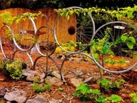 instructables bekbek Bike Wheel Trellis